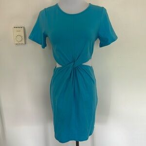 NWOT Rolla Coster turquoise cut out T-shirt, mini dress